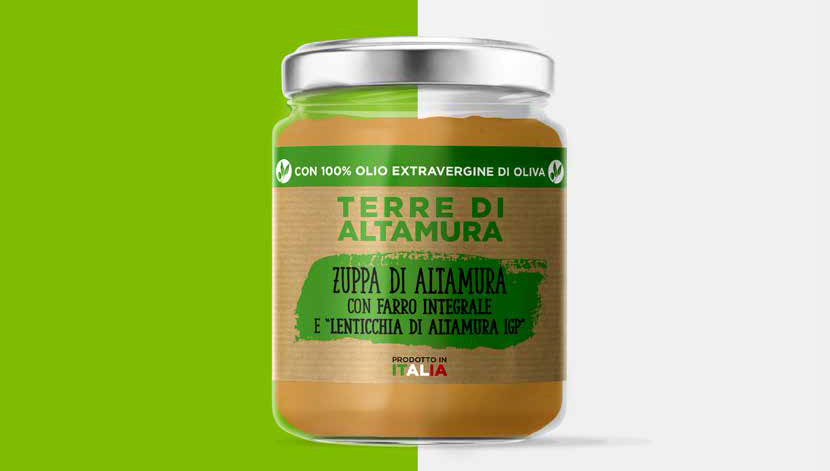 Zuppa di Altamura con Farro integrale e lenticchia di Altamura IGP